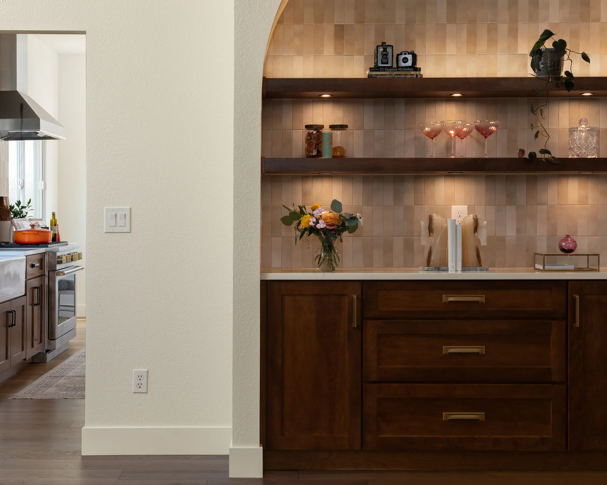 Built in shelving and cabinetry designed by ABD